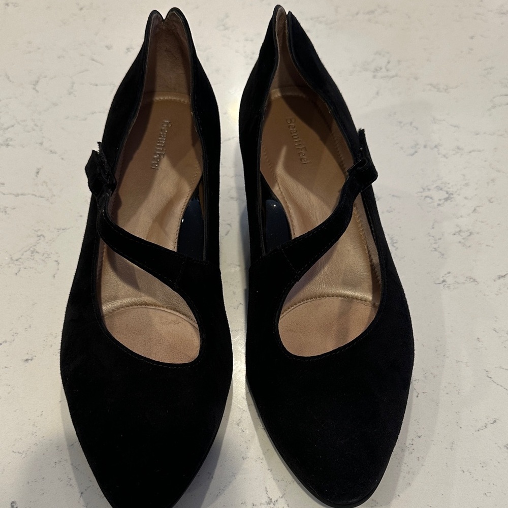 Elegant Suede Black Women's Shoes